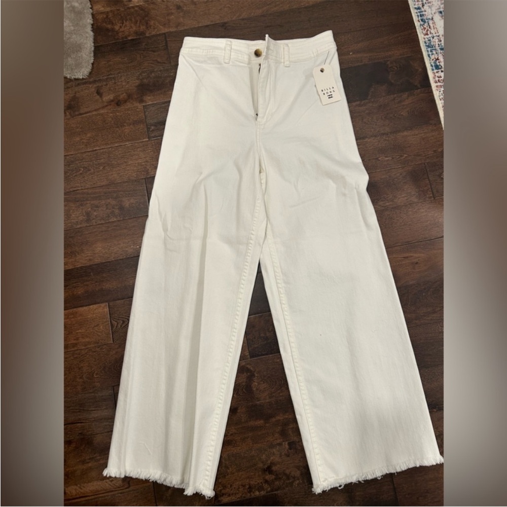 Billabong White Flare Wide-Leg Jeans